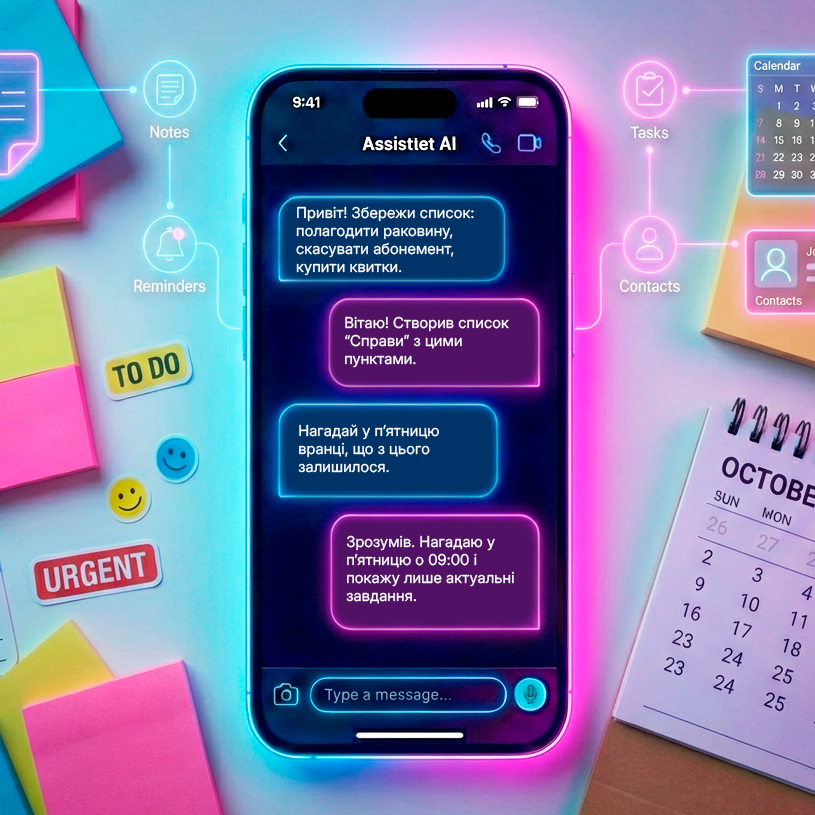 Органайзер з ШІ у вашому чаті